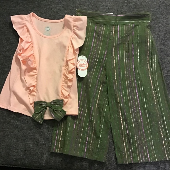 Wonder Nation Girls Pant Set Size 6-6X NWT - Picture 2 of 8